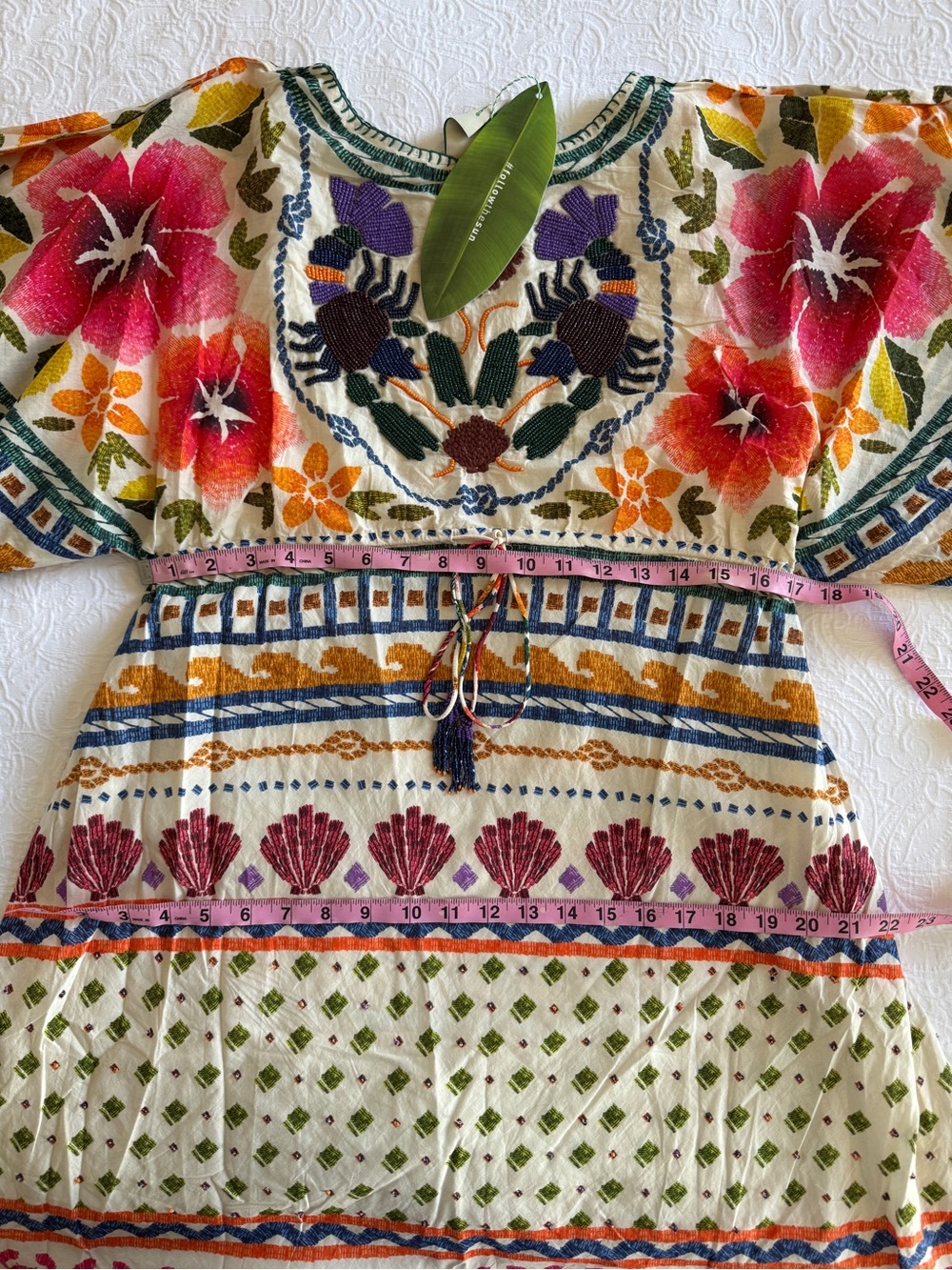 FARM Rio Salt Island Drawstring Midi Dress - Picture 13 of 13